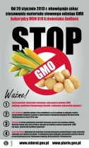 Zakaz stosowania  materiału siewnego odmian GMO