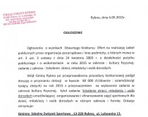 Wyniki otwartego konkursu ofert