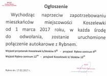 Połączenie autokarowe Koszelewki-Rybno