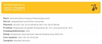 Ostrzeżenie meteorologiczne - przymrozki