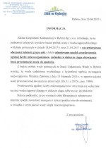 Informacja Zakładu Gospodarki Komunalnej