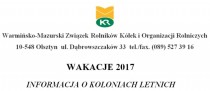 Informacja o koloniach letnich