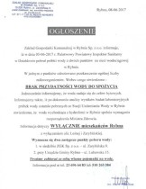 Ogłoszenie o braku przydatności wody do spożycia