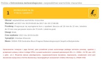 Ostrzeżenie meteorologiczne - burze z gradem