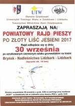 Zaproszenie na Powiatowy Rajd Pieszy