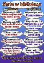 Ferie Zimowe 2019 z Biblioteką! Mnóstwo atrakcji!