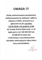 Dofinansowanie do utylizacji i odbioru azbestu