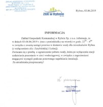 Rybno: będzie przerwa w dostawie wody