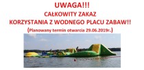 Informacja dotycząca wodnego placu zabaw