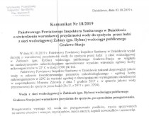 Żabiny: warunkowa przydatność wody do spożycia