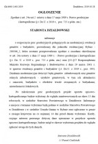 Ogłoszenie Starosty Działdowskiego