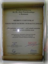 Rumian: Srebrny Certyfikat Szkolnego Ogrodu Dydaktycznego