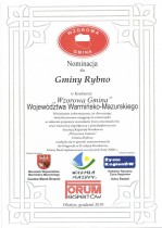Wyróżnienie dla Gminy Rybno