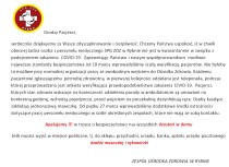 Komunikat dla pacjentów SPGZOZ