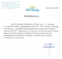 Rybno: przerwa w dostawie wody