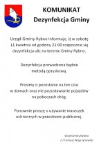 Komunikat o dezynfekcji ulic