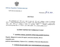 Uwaga! Lek MEGALIA wycofany z obrotu