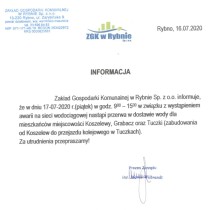 Koszelewy, Grabacz, Tuczki: Przerwa w dostawie wody