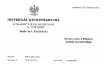 Informacja Powiatowego Lekarza Weterynarii