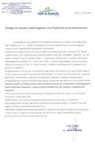 Uwaga na zasuwy wodociągowe oraz hydranty przeciwpożarowe