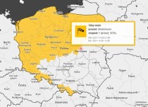 Ostrzeżenie meteorologiczne - silny wiatr