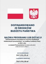 Informacja o dofinansowaniu