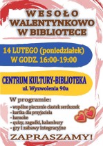 Wesoło walentynkowo w bibliotece