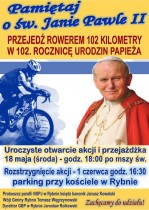Przejedź rowerem 102 km w 102. rocznicę urodzin Jana Pawła II