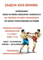 Zapraszamy na zajęcia Kick-Boxing