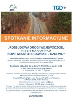 Rozbudowa drogi wojewódzkiej nr 538 - spotkanie informacyjne