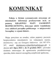Komunikaty Posterunku Policji w Rybnie