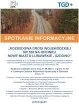 Rozbudowa drogi wojewódzkiej - spotkanie informacyjne