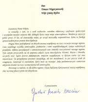 Podziękowanie od Marszałka