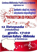 Patriotyzm od pokoleń - spotkanie w Centrum Kultury