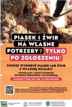 Wydobywanie piasku i żwiru na własne potrzeby - wymaga zawiadomienia