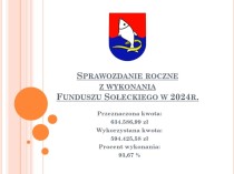 Sprawozdanie z wykonania funduszu sołeckiego