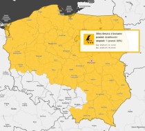 Ostrzeżenie meteorologiczne - Silny deszcz z burzami 