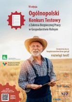 VI edycja Ogólnopolskiego Konkursu Testowego z zakresu Bezpiecznej Pracy w Gospodarstwie Rolnym Dobrostan Rolnika