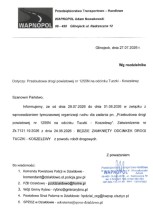 Czasowe zamknięcie drogi Tuczki - Koszelewy