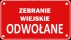 Zebrania wiejskie odwołane